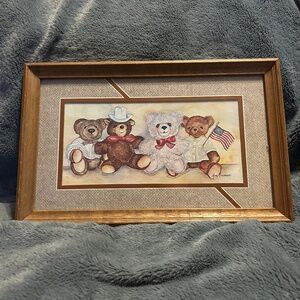 Vintage Print The Four Bears By Ava Freeman 1980s Home Interiors HOMCO USA